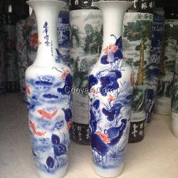 供应手工陶瓷大花瓶 景德镇花瓶批发
