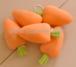 供應平面立體動物水果洗刷浴棉