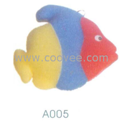 供應平面立體動物水果洗刷浴棉