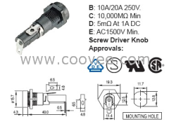 供應(yīng)VDE 20A HTB-34M保險(xiǎn)絲座、熔斷器座