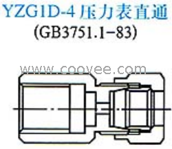 供应YZG1D-4压力表直通终端接头(单卡套式)