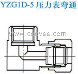 供應YZG1D-5壓力表彎通終端接頭(單卡套式)