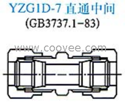 供應(yīng)YZG1D-7直通中間接頭(單卡套式)