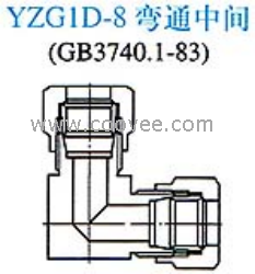 供应YZG1D-8弯通中间接头(单卡套式)