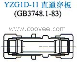 供应YZG1D-11直通中间穿板接头(单卡套式)