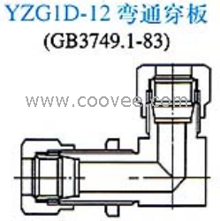 供應YZG1D-12彎通中間穿板接頭(單卡套式)