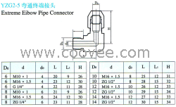 供应YZG2-5弯通终端接头(密封圈式)(铜管、尼龙管用)