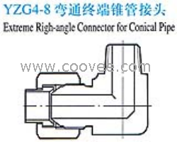 供應(yīng)YZG4-8擴(kuò)口式彎通終端錐管接頭