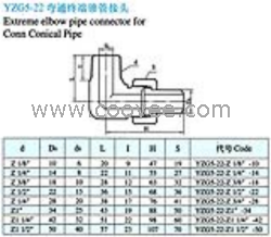 供应YZG5-22焊接式弯通终端锥管接头