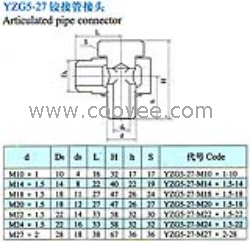 供应YZG5-27焊接式铰接管接头