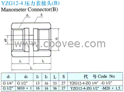 供应YZG12-4压力表接头(B)