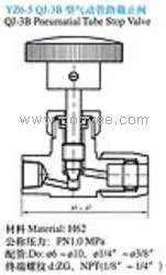 供应QJ-3B型气动管路截止阀