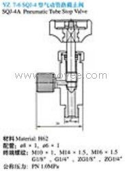 供应SQJ-4型气动管路截止阀