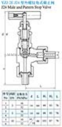 供应YZJ-2E J24型外螺纹角式截止阀