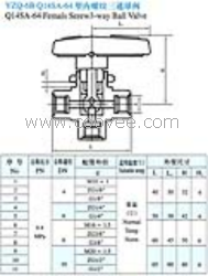 供应YZQ-6B Q14SA-64型内螺纹三通球阀