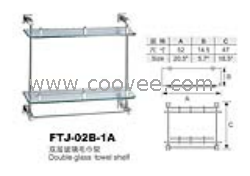 供應(yīng)雙層玻璃毛巾架
