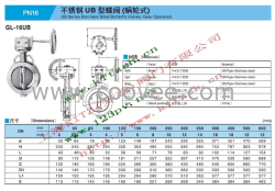 供應(yīng)不銹鋼UB型蝶閥（蝸輪式）