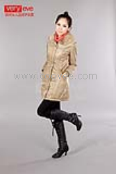 供應伊芙嘉品牌折扣女裝時尚新款棉衣超低價供貨