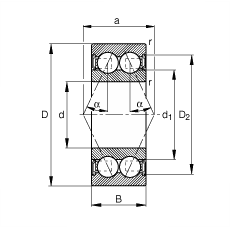 供应角接触球轴承 30/5-B-2RSR-TVH