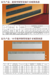 供应超薄型铜管铝翅片采暖散热器