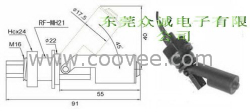 供应黑色鸭嘴式塑料侧装浮球开关