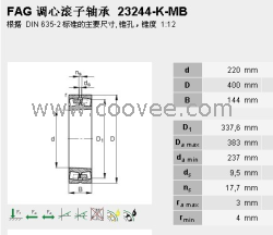 FAG调心滚子轴承23244-K-MB