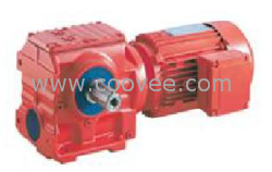 供應S系列斜齒輪-蝸輪減速電機，橋星公司