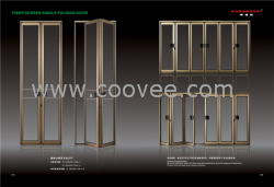 广东家用纤维纱网单折叠式门  单折叠门佛