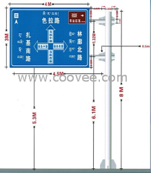 东方标志杆厂家海南三亚交通道路标志牌标杆