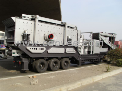 石英反擊破顎式破石機輪式洗砂機