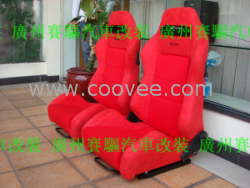 Recaro 仿皮可調(diào)賽車座椅磨砂皮全紅