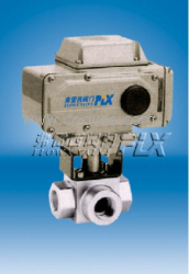 供應電動三通牙口球閥