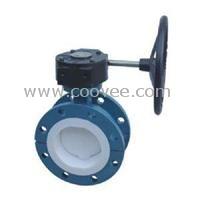 供應法蘭式氟襯里蝶閥