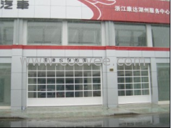 供应浙江杭州汽车4S店展示厅专用门浙江杭州铝合金全透明滑升门