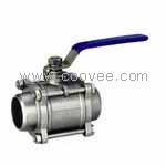 供應3Q61F三片式對焊球閥