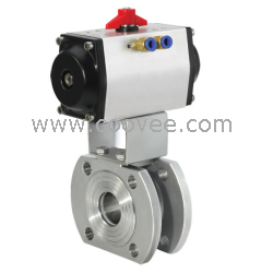 供應【球閥】  薄型法蘭氣動球閥價格