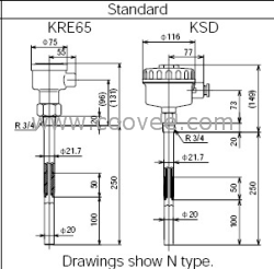 能研NOHKEN防爆靜電容料位開關(guān)KRE65-2N