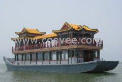 保定生產制造玻璃鋼機動畫舫船，保定畫舫船廠家