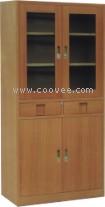 渭南文件柜廠家供應仿紅櫸復塑玻璃柜/鐵皮柜/儲物柜
