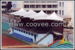 供應佛山中學體育場看臺張拉膜雨蓬