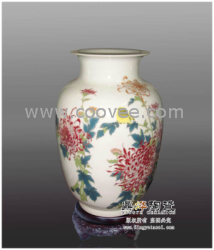 供應(yīng)廠家直批粉彩陶瓷花瓶工藝品 家居擺件 家居藝術(shù)品加工定制