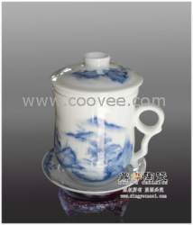 供應景德鎮廠家生產加工陶瓷旅游紀念茶杯 單位活動禮品 公司開業紀念品