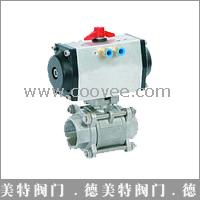 供應氣動三塊式內螺紋/焊接/卡箍/接管焊接球閥