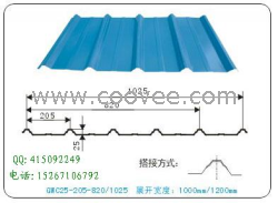 供应彩钢墙面板YX25-205-820