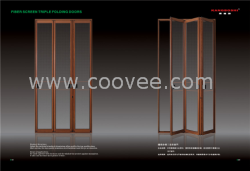 广东一种新型纤维纱网三折叠式门 三折叠式门佛山康柏诗