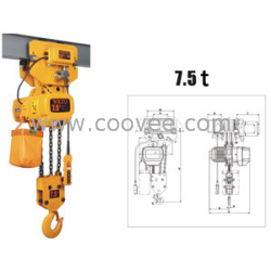 环链电动葫芦7.5吨,东莞电动葫芦厂家批