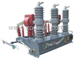 供应10千伏柱上高压真空断路器 zw32-12/630-20铁壳手动
