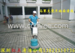供應深圳學校水磨石地板清洗，紅點清潔公司