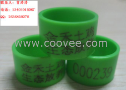 國內采用人工用激光刻字雞腳環不掉