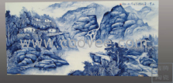 手绘青花瓷瓷板画，装饰品瓷板画